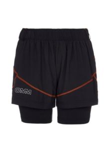 OMM Pace Ladies Shorts Black & Orange